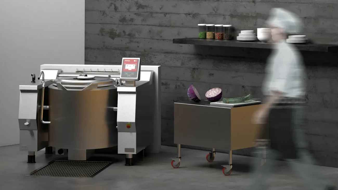 Marmite basculante FIREX en cuisine